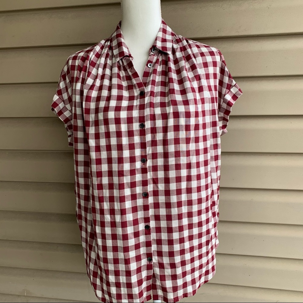 •Madewell• Button Down Cap Sleeve Top - Size Small
